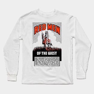 Red Men Buffalo Bill Western Cowboy Retro Comic Long Sleeve T-Shirt